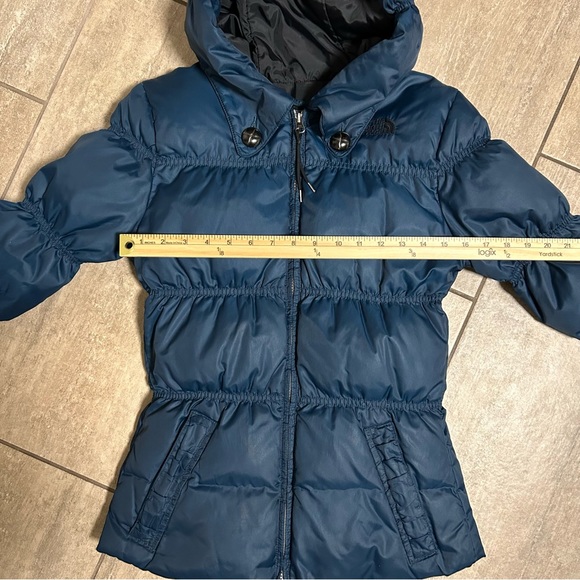 The North Face Puffer Quilted Jacket Teal 550 Insulated Hooded Women’s XS - Picture 9 of 11